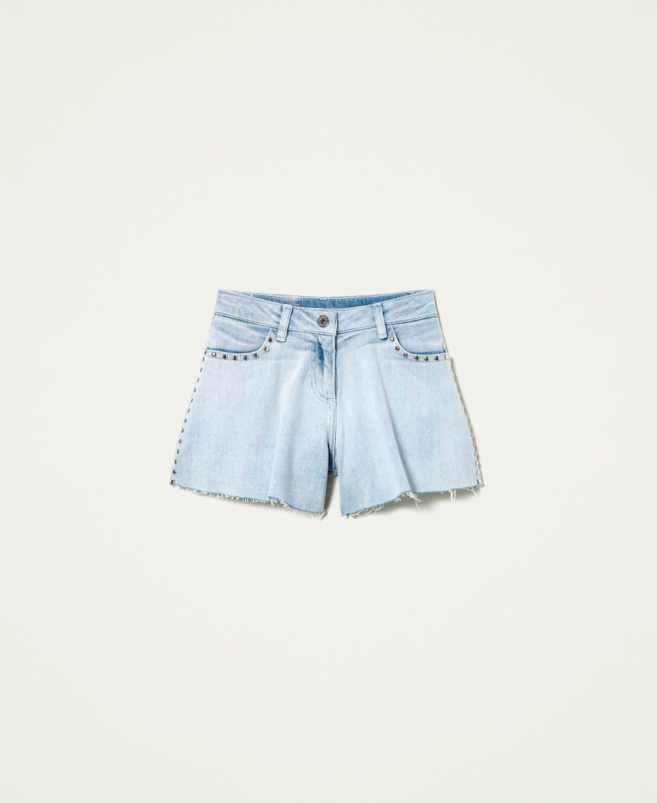 Shorts in jeans con borchie