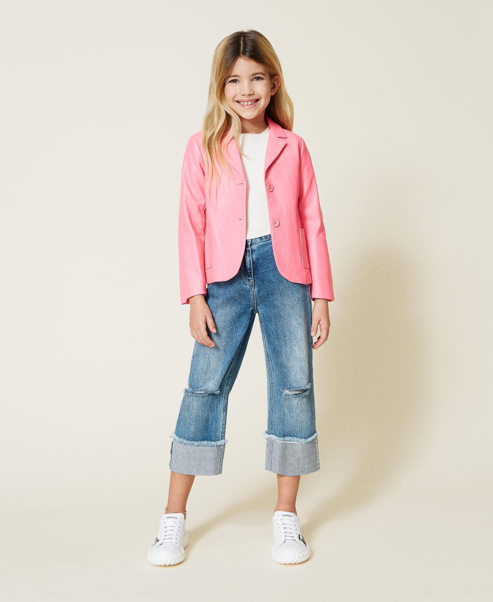 Raw cut hem jeans Girl Blue TWINSET Milano