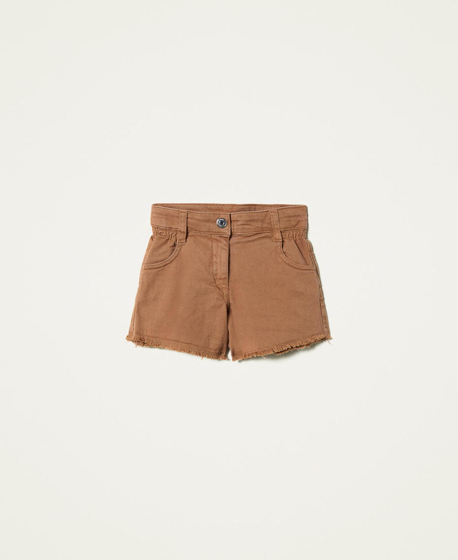Bull shorts with raw cut hem Brownie Girl 221GJ2442-0S