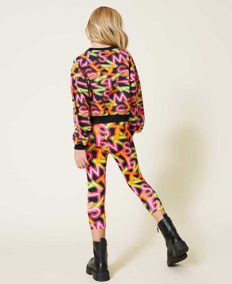 Leggings with logo print