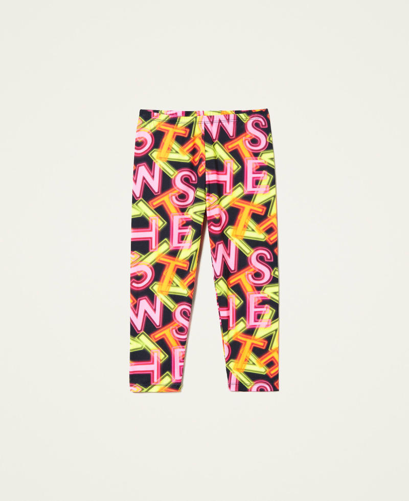Leggings with logo print
