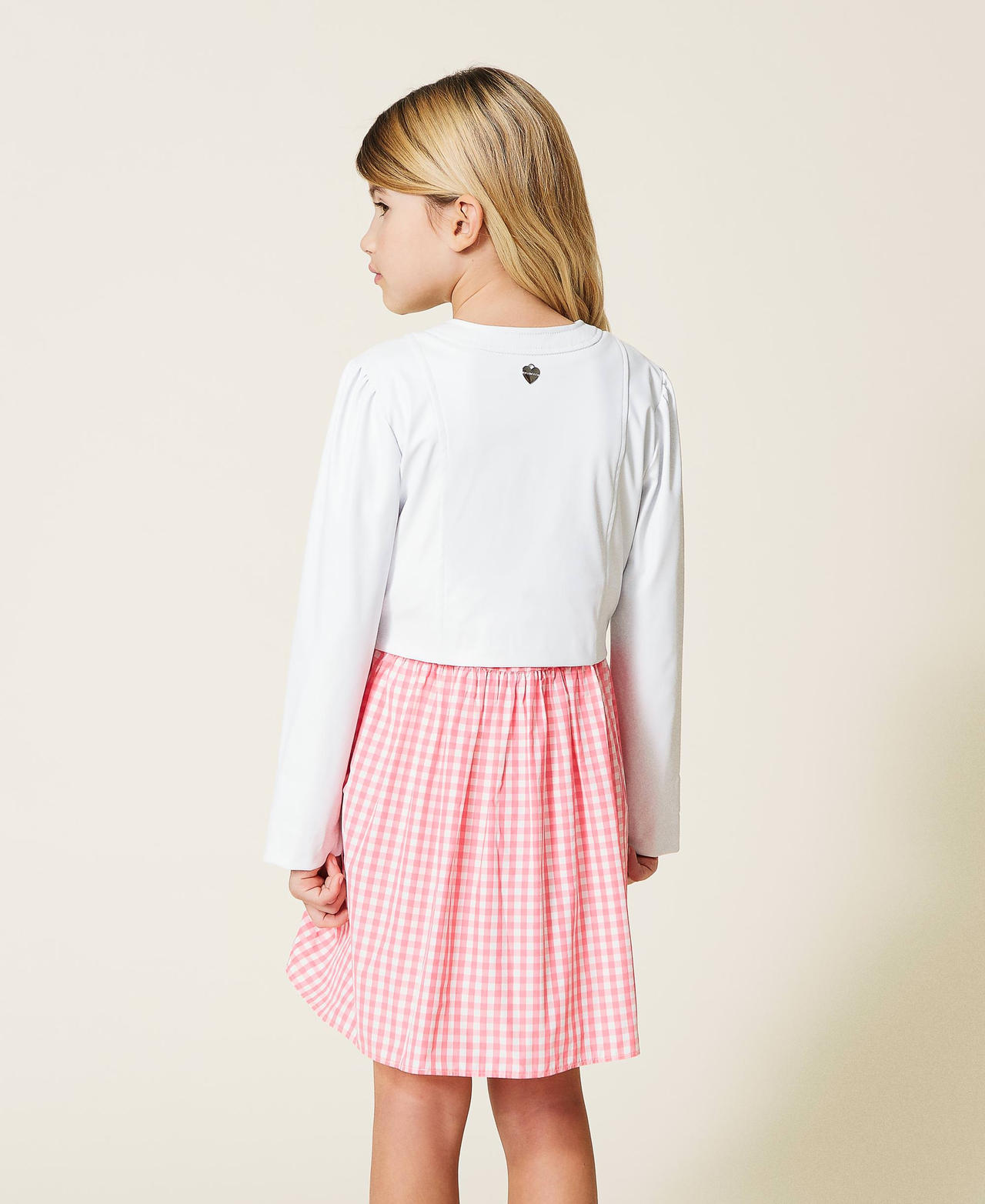 Mandarin collar jacket with studs