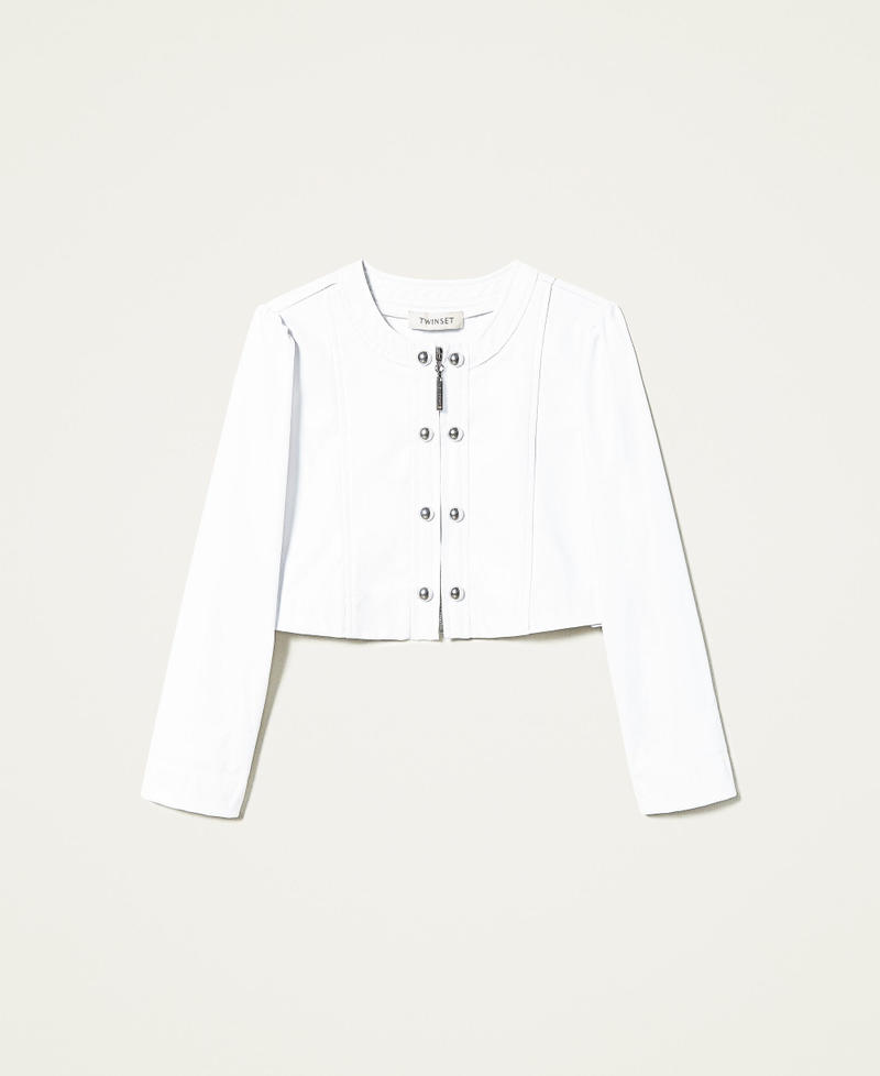 Mandarin collar jacket with studs Off White Girl 221GJ2Q20-0S