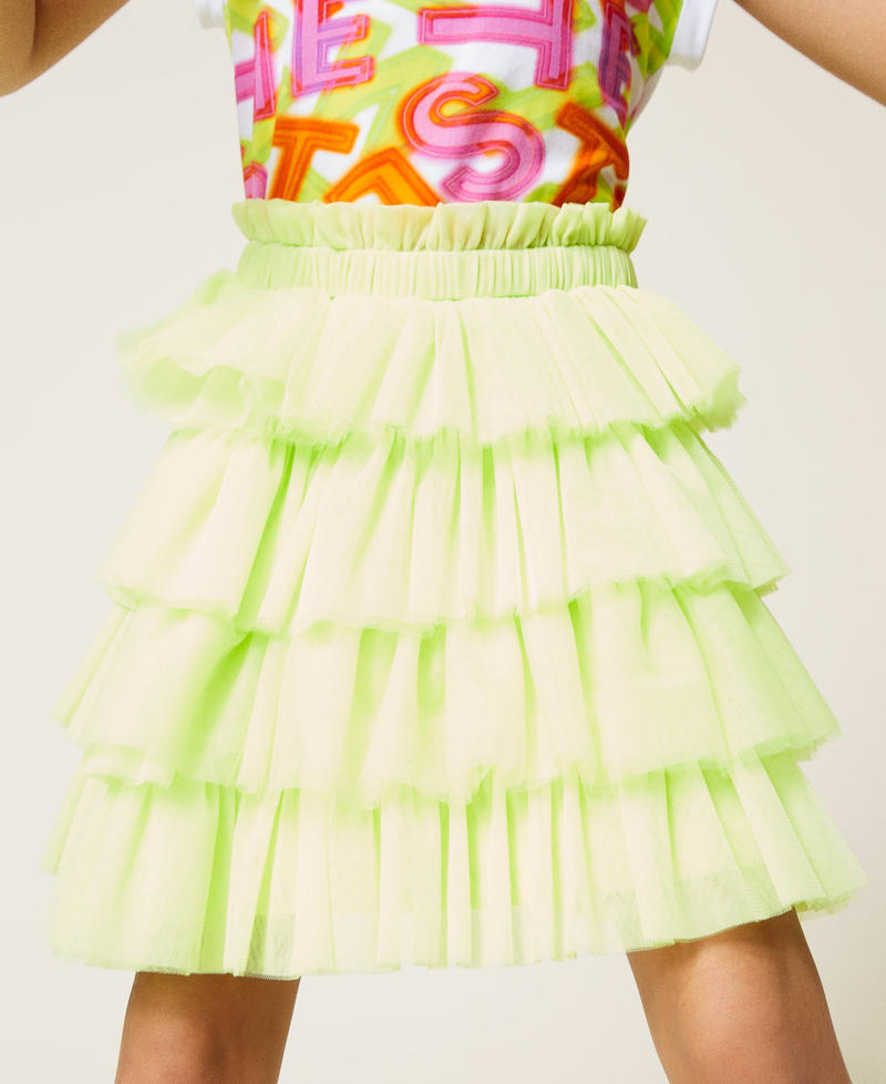 Gonna-top con balze in tulle