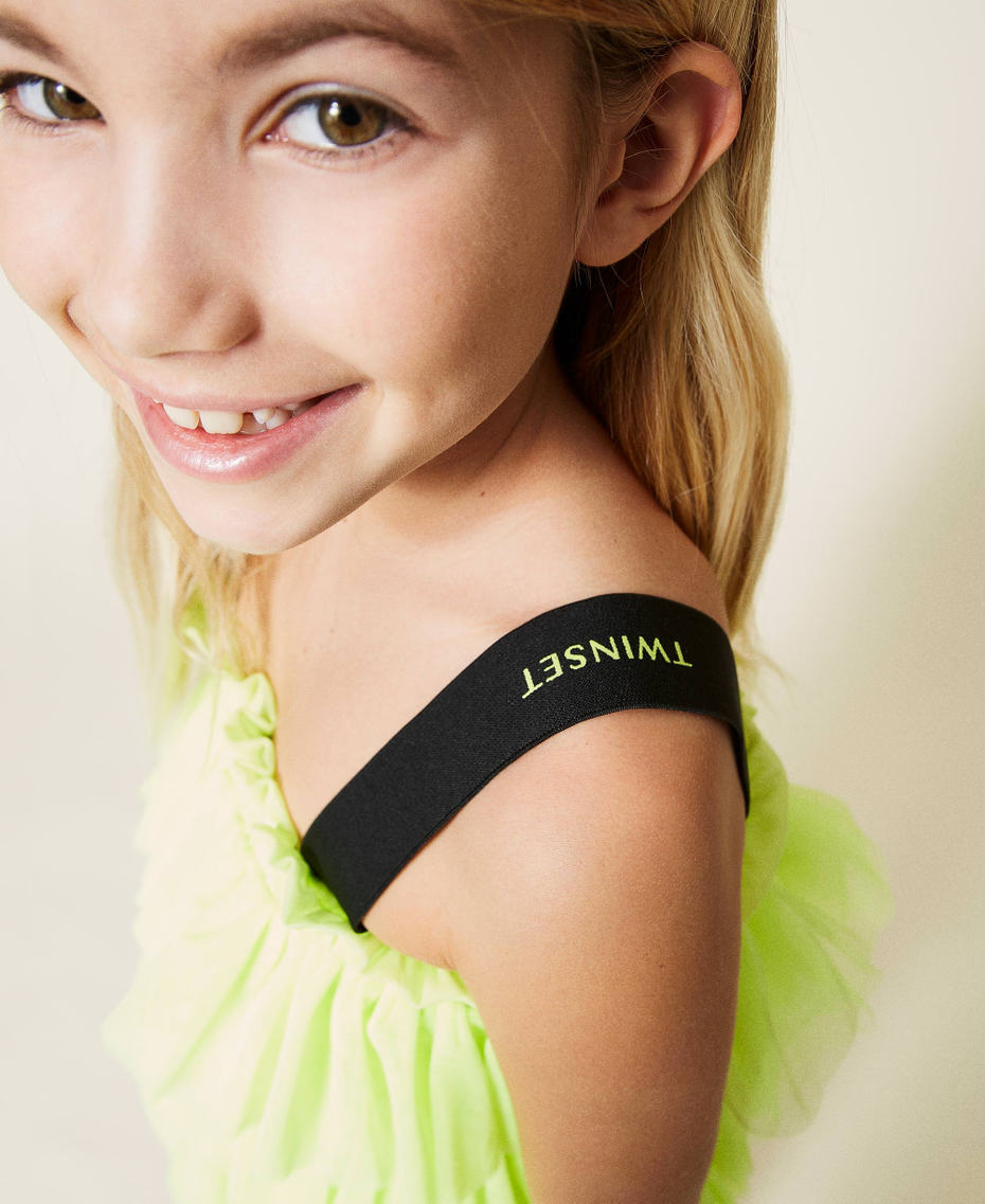 Gonna-top con balze in tulle