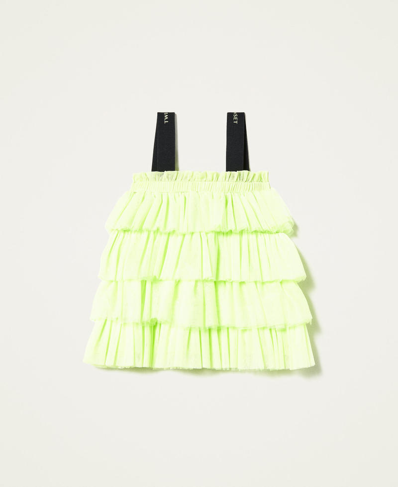 Gonna-top con balze in tulle