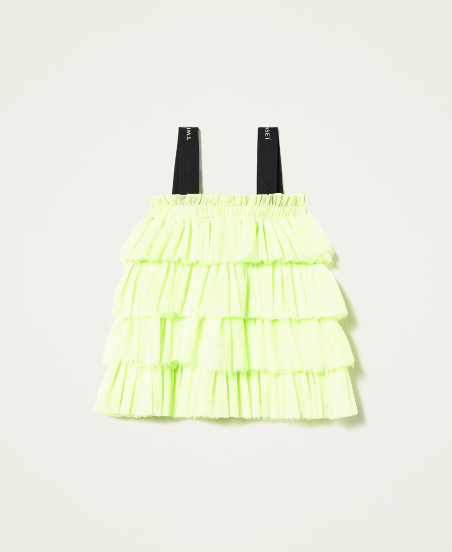 Gonna-top con balze in tulle