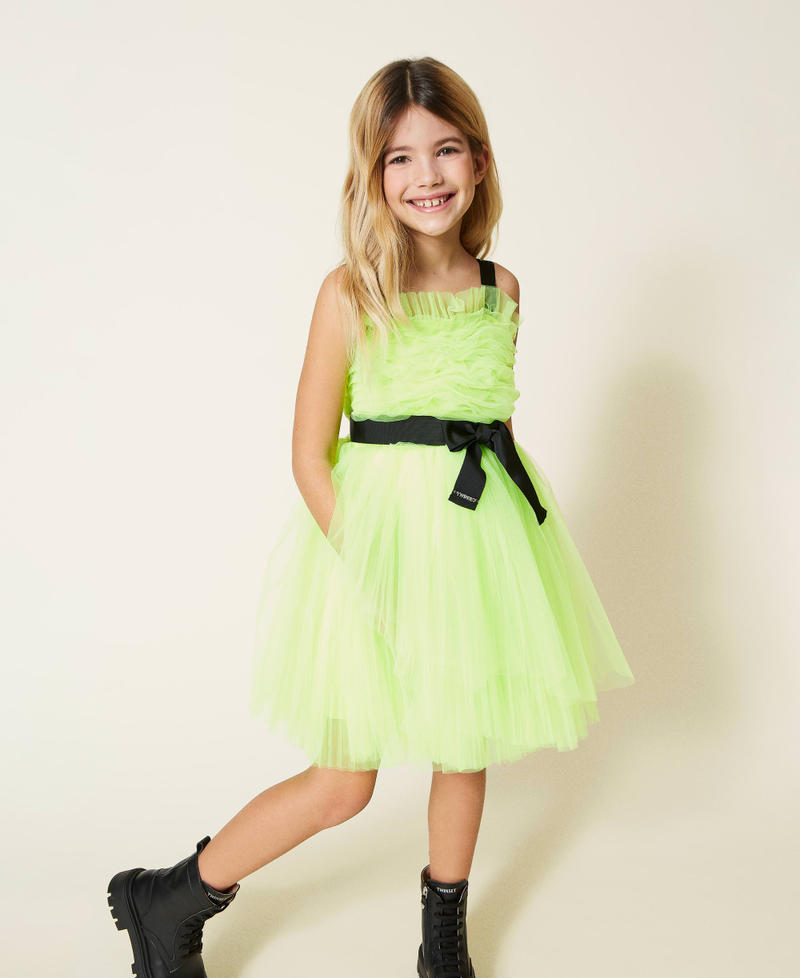 Abito in tulle plisse Bambina Giallo TWINSET Milano
