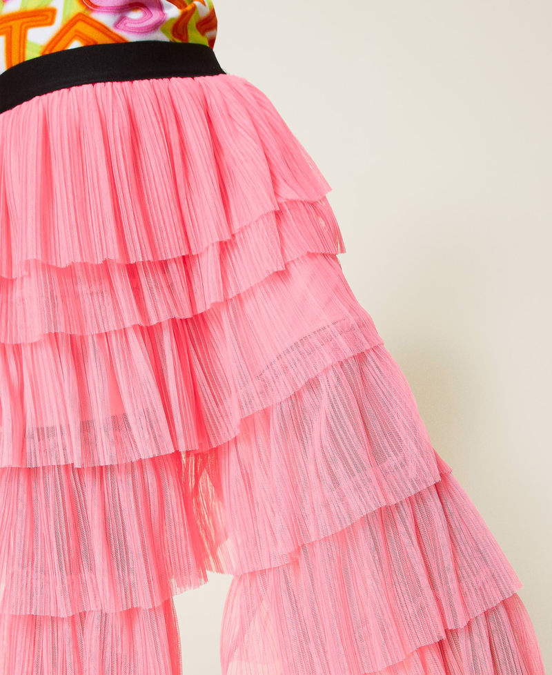 Pleated tulle trousers