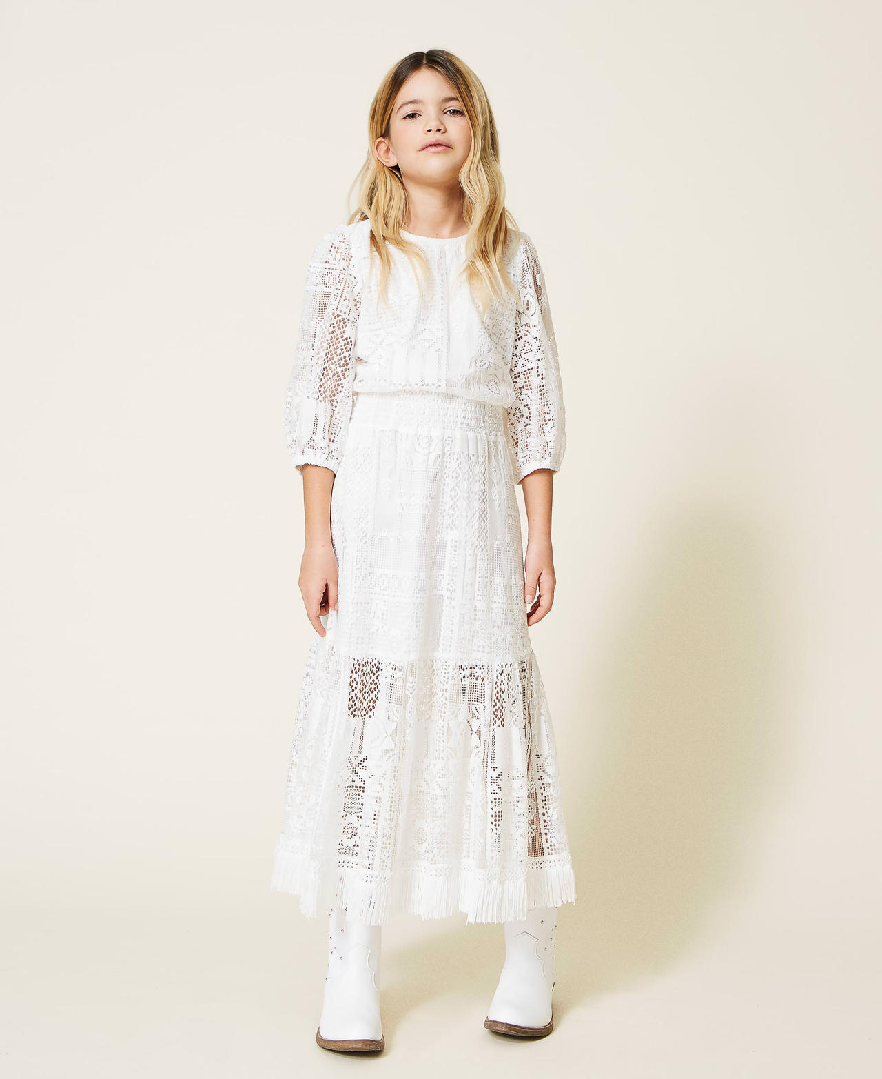 Long lace dress Off White Girl 221GJ2Q65-02