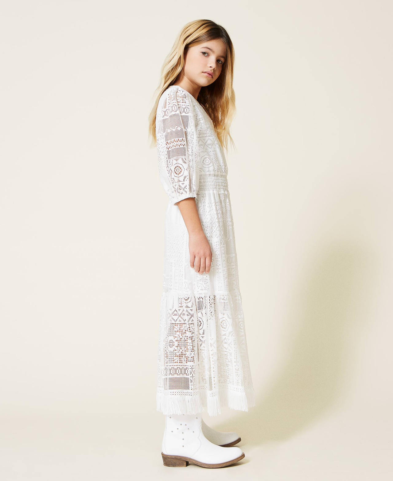 Long lace dress Off White Girl 221GJ2Q65-03