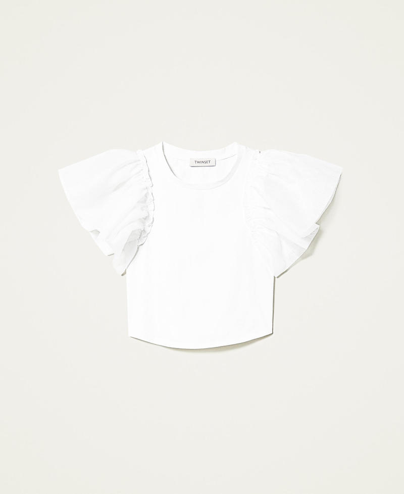 Top with organza sleeves