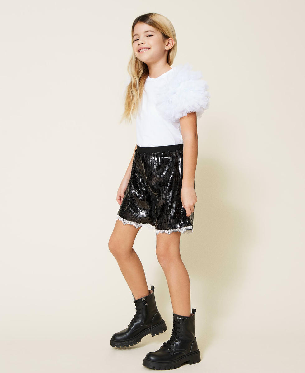 Short lentejuelas niña outlet