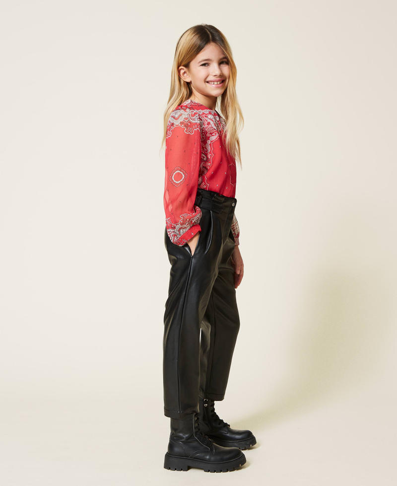 Pantaloni in tessuto spalmato