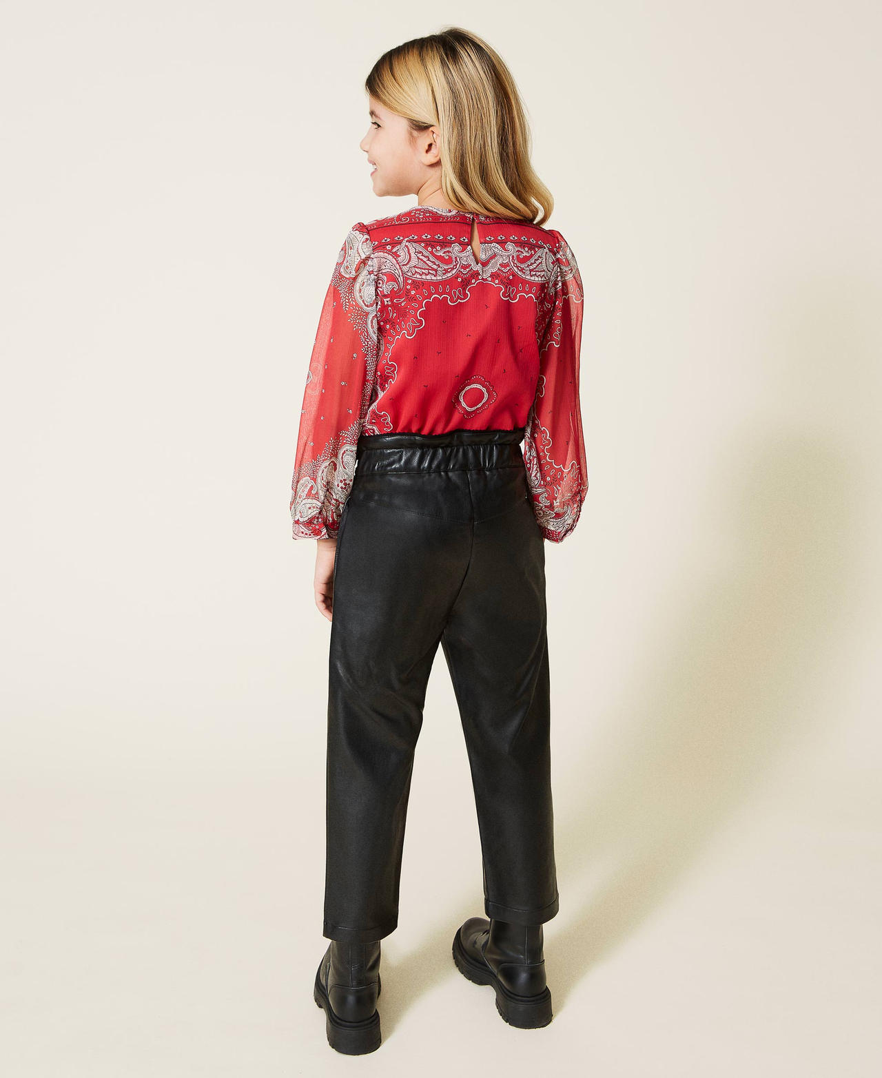 Pantaloni in tessuto spalmato