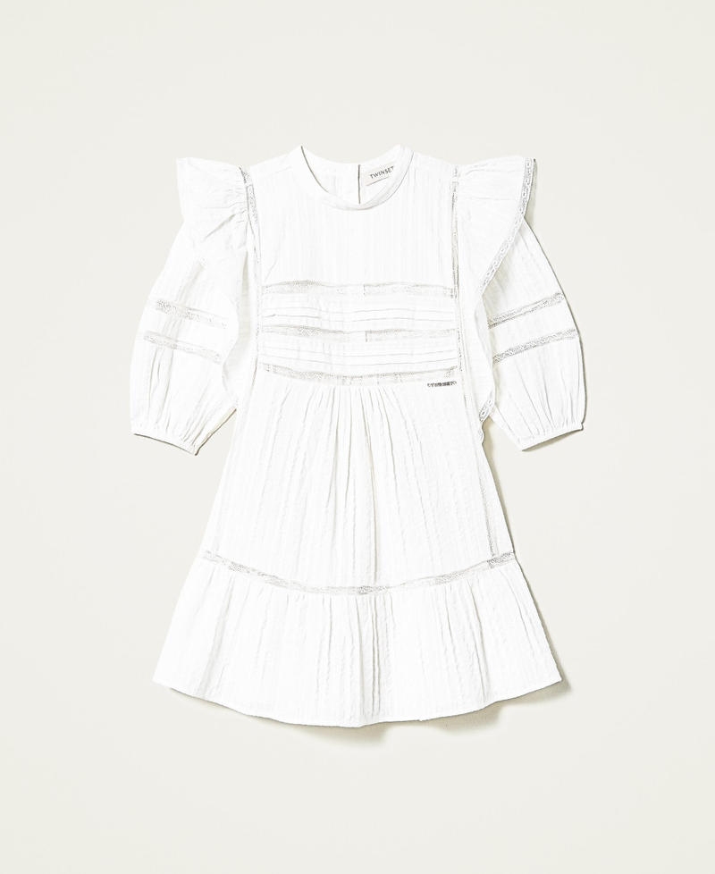 Musselinkleid mit Spitze