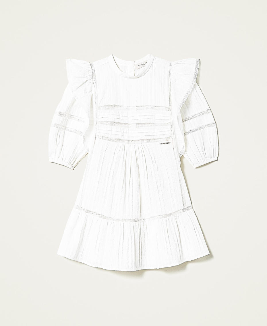 Musselinkleid mit Spitze