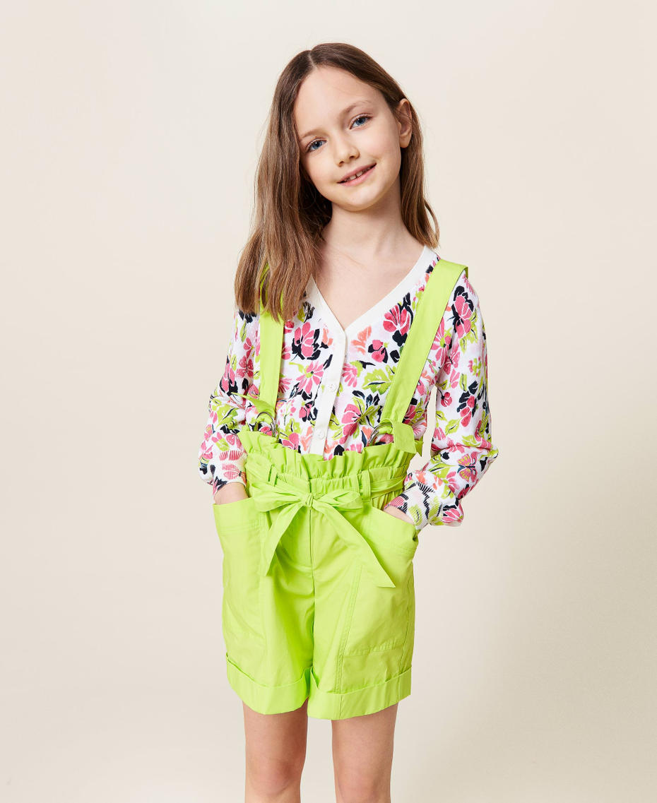 Printed knit cardigan