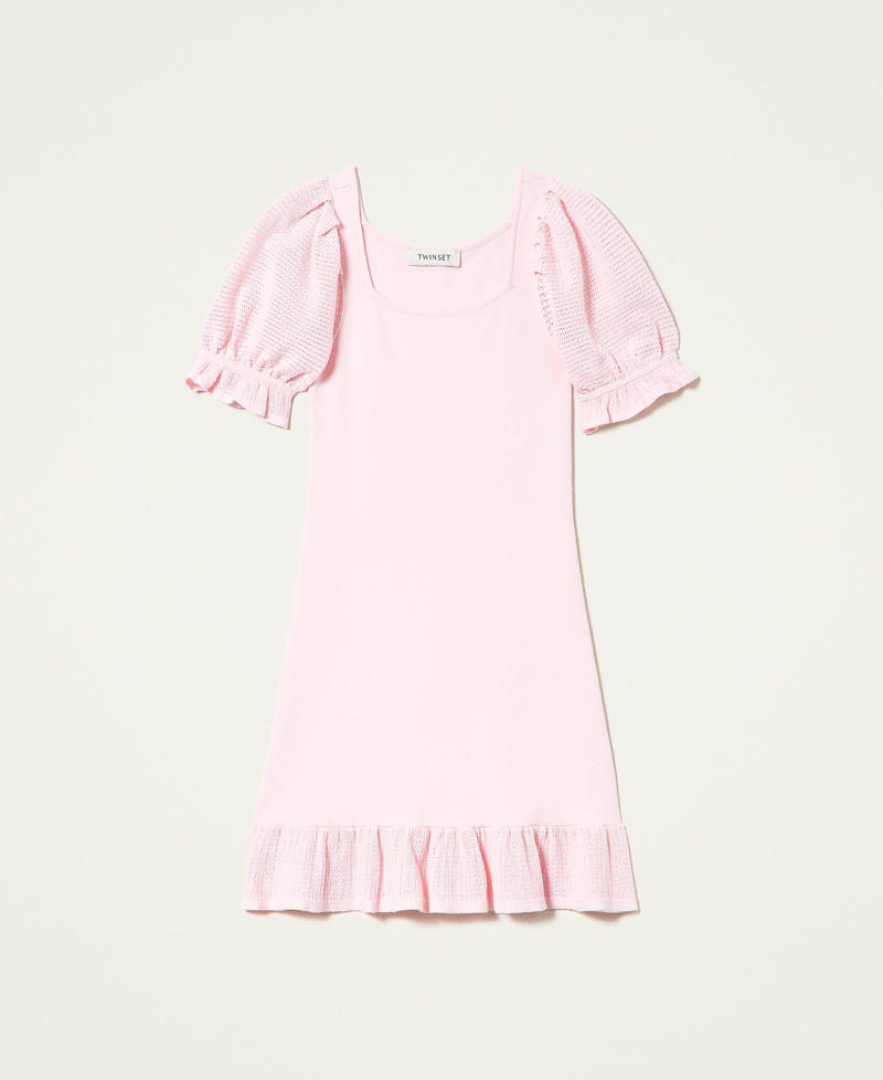 Dress with flounces Chalk Pink Girl 221GJ3204-0S