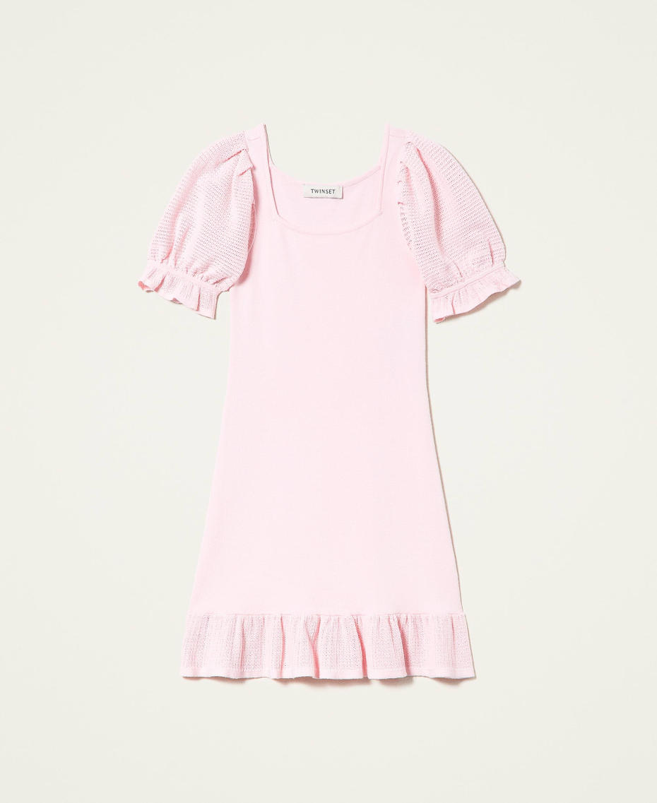 Dress with flounces Chalk Pink Girl 221GJ3204-0S