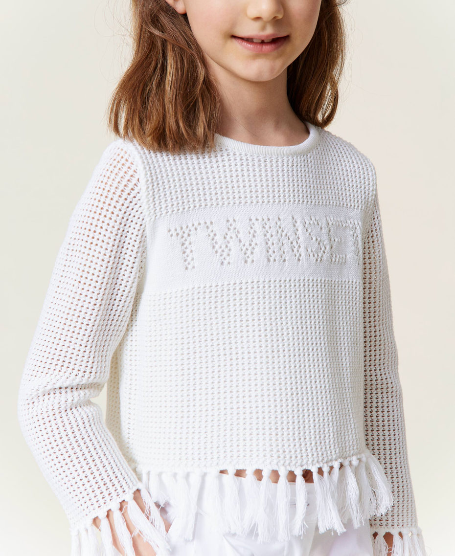 Crochet jumper with logo Off White Girl 221GJ3Q82-05