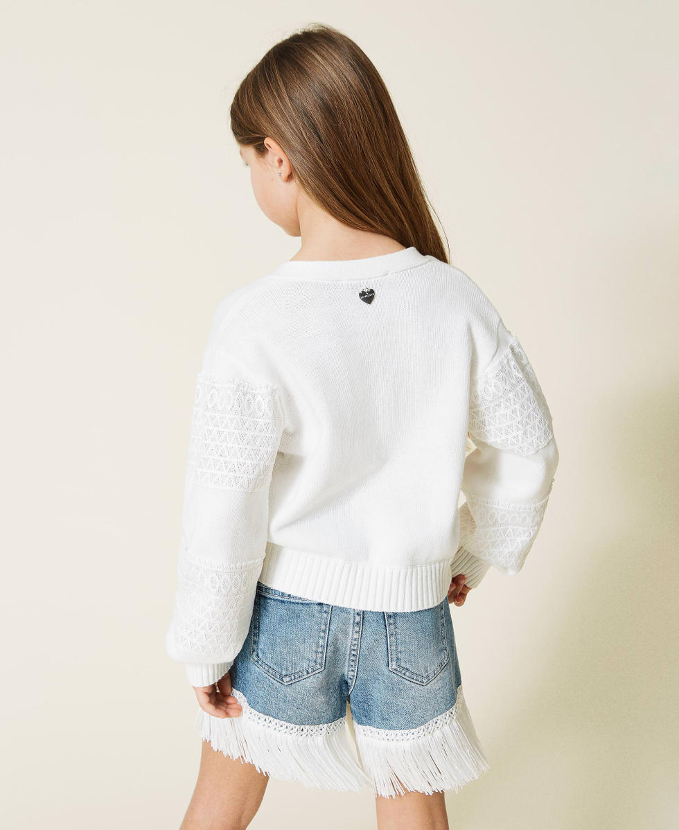 Cardigan mit Spitze