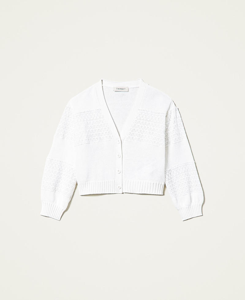 Cardigan with lace Off White Girl 221GJ3Q90-0S