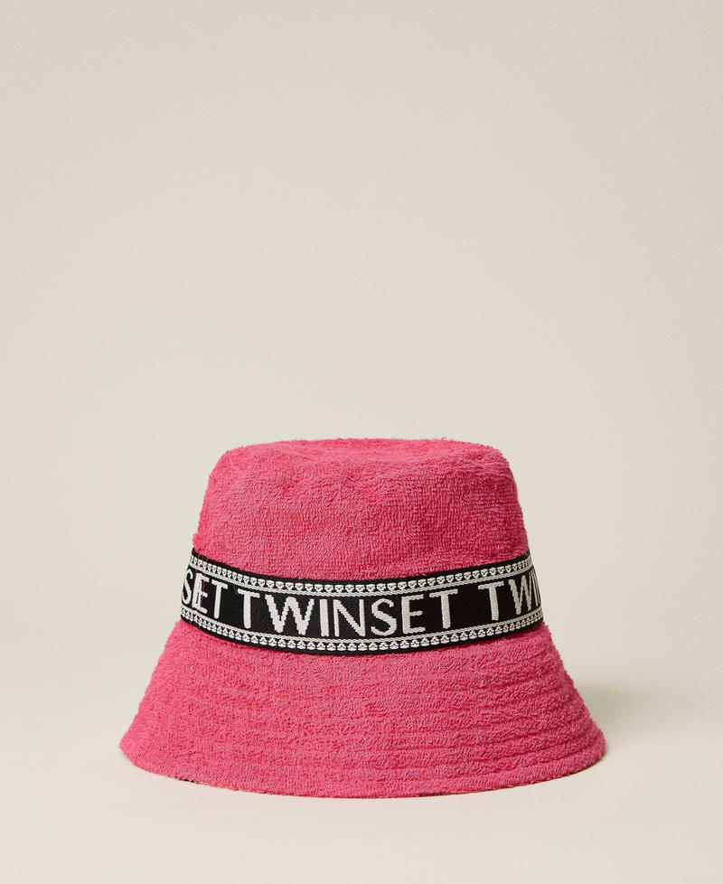 Reversible fisherman’s hat Two-tone Polka Dot Print Black / Shocking Pink Girl 221GJ4952-01