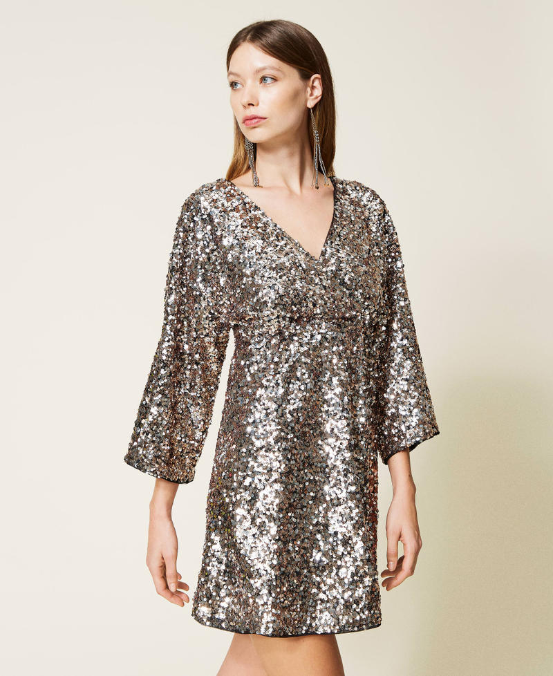 Abito corto in full paillettes