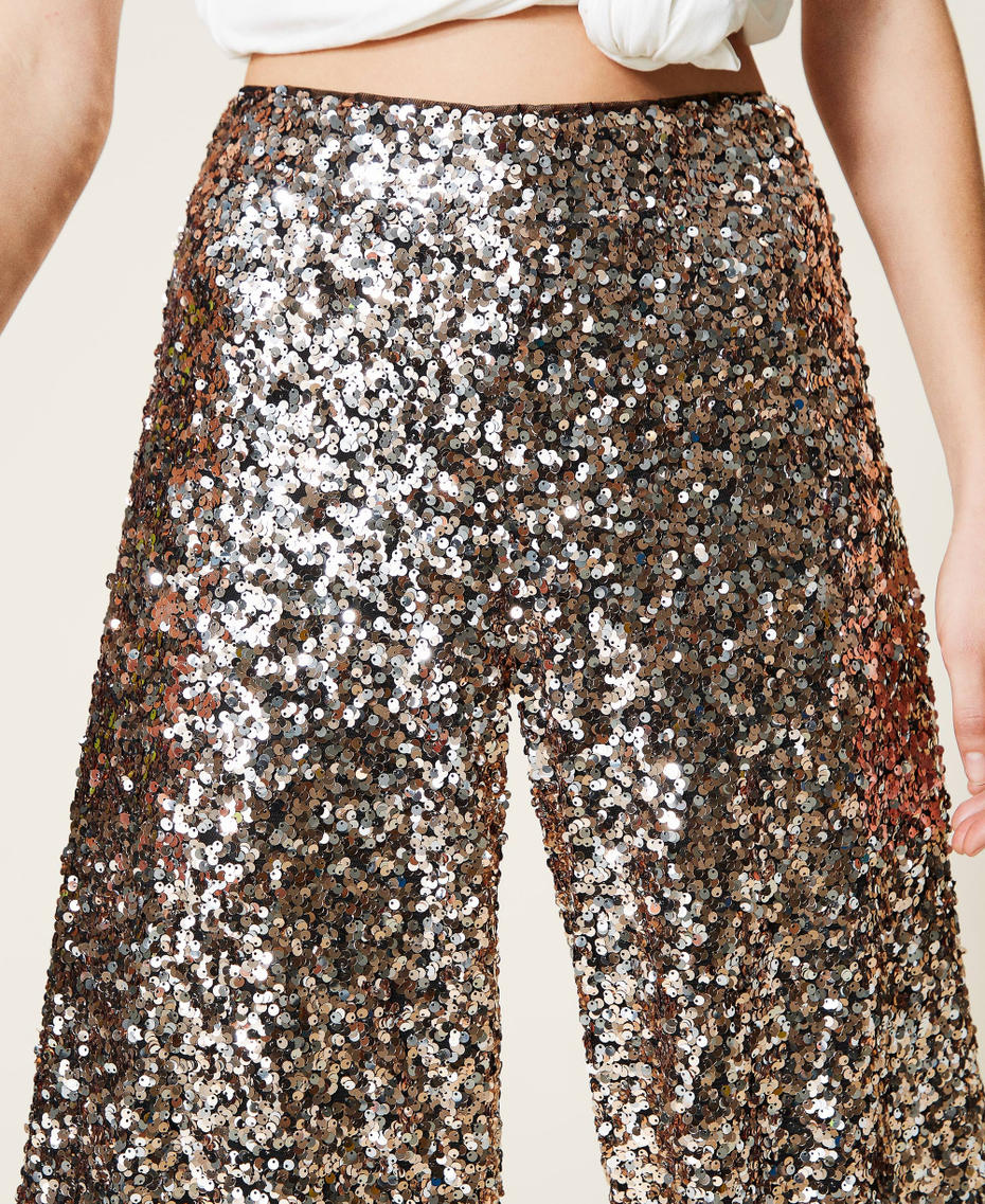 Full sequin palazzo trousers