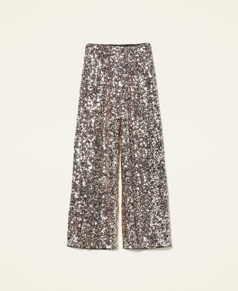 Full sequin palazzo trousers