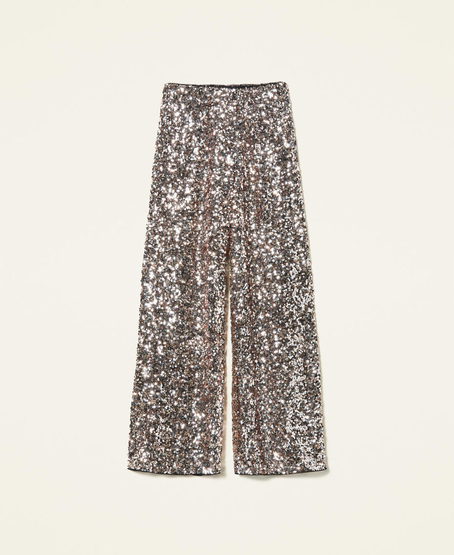 Full sequin palazzo trousers