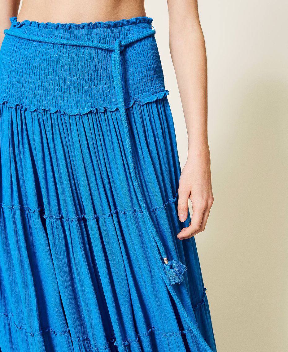 Creponne skirt-dress Cosmic Blue Woman 221LB2DEE-04