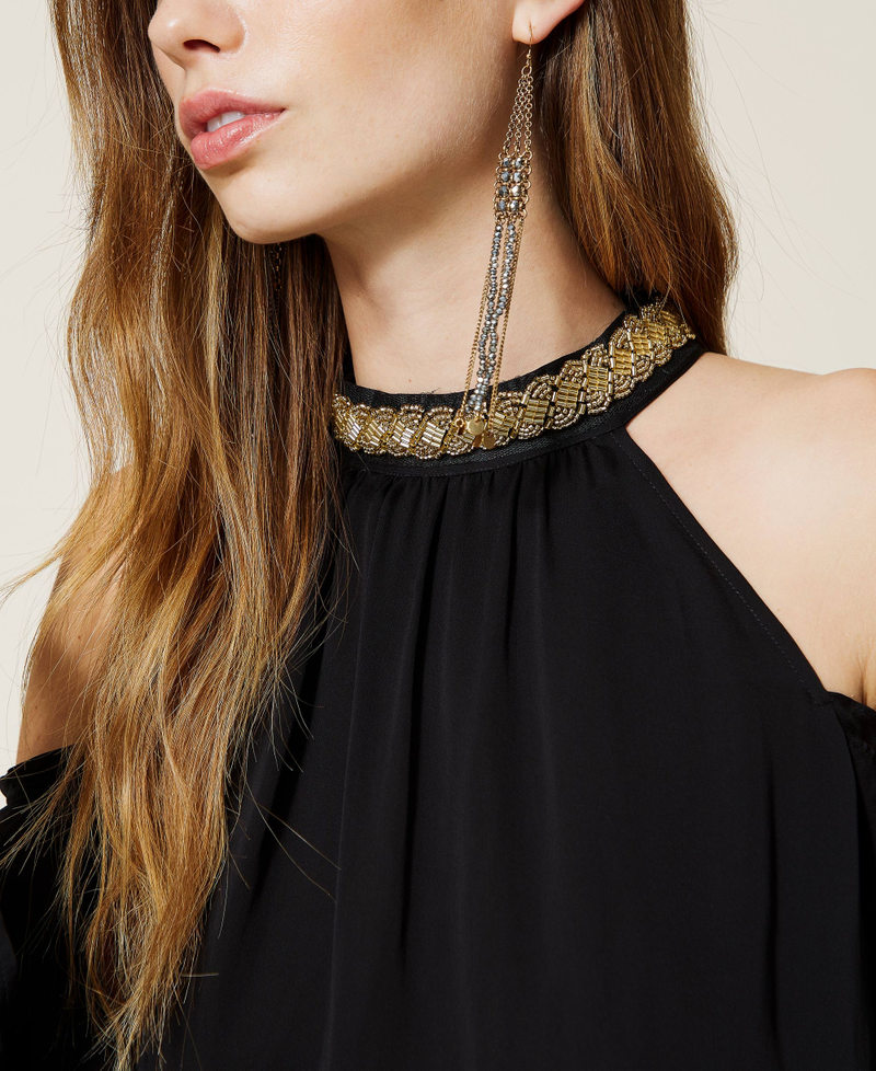 Georgette blouse with embroidery