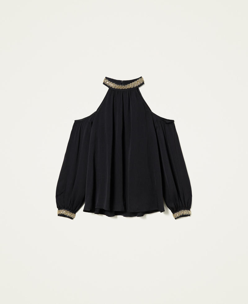 Georgette blouse with embroidery