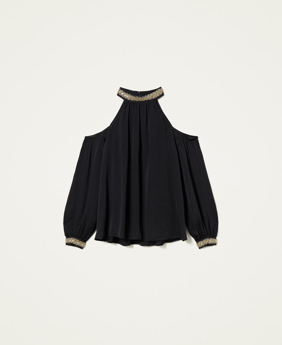 Georgette blouse with embroidery