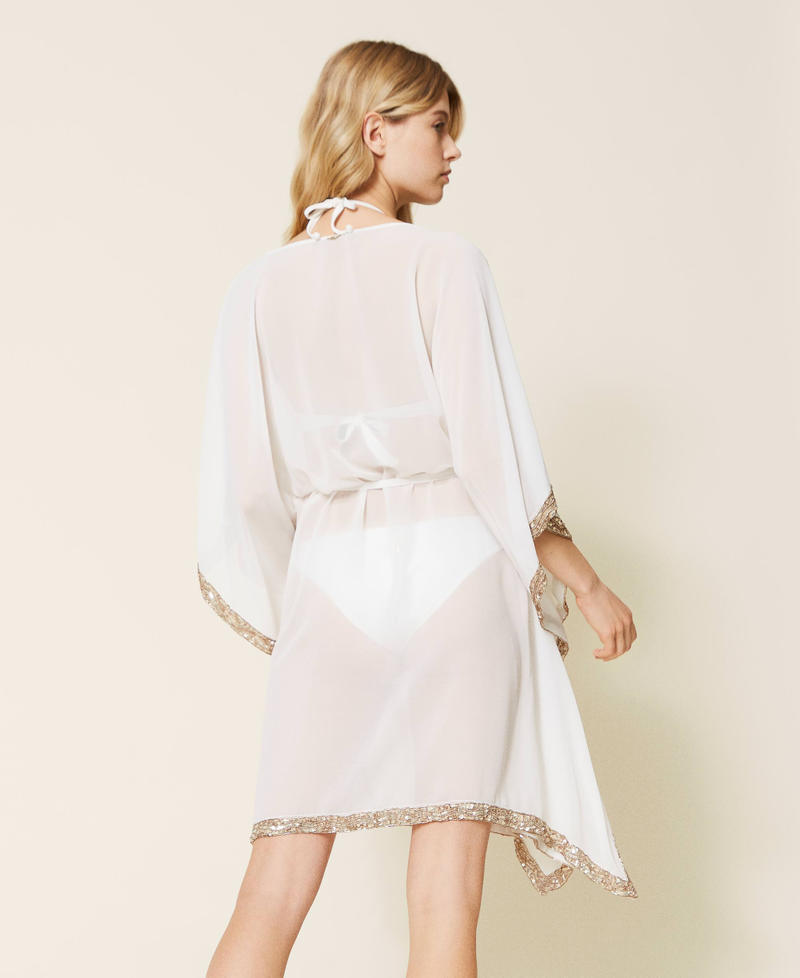 Georgette kaftan with embroidery