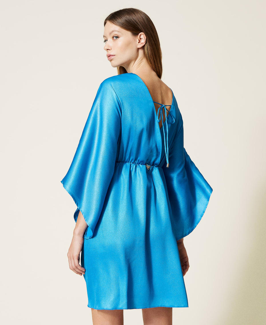 Caftan en crêpe georgette lamé