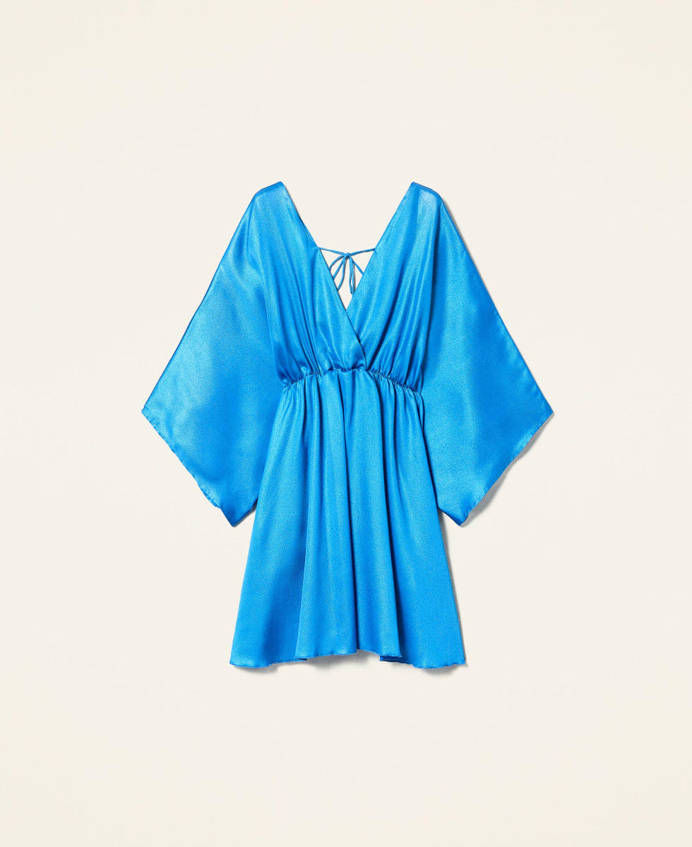 Caftan en cr&ecirc;pe georgette lam&eacute;