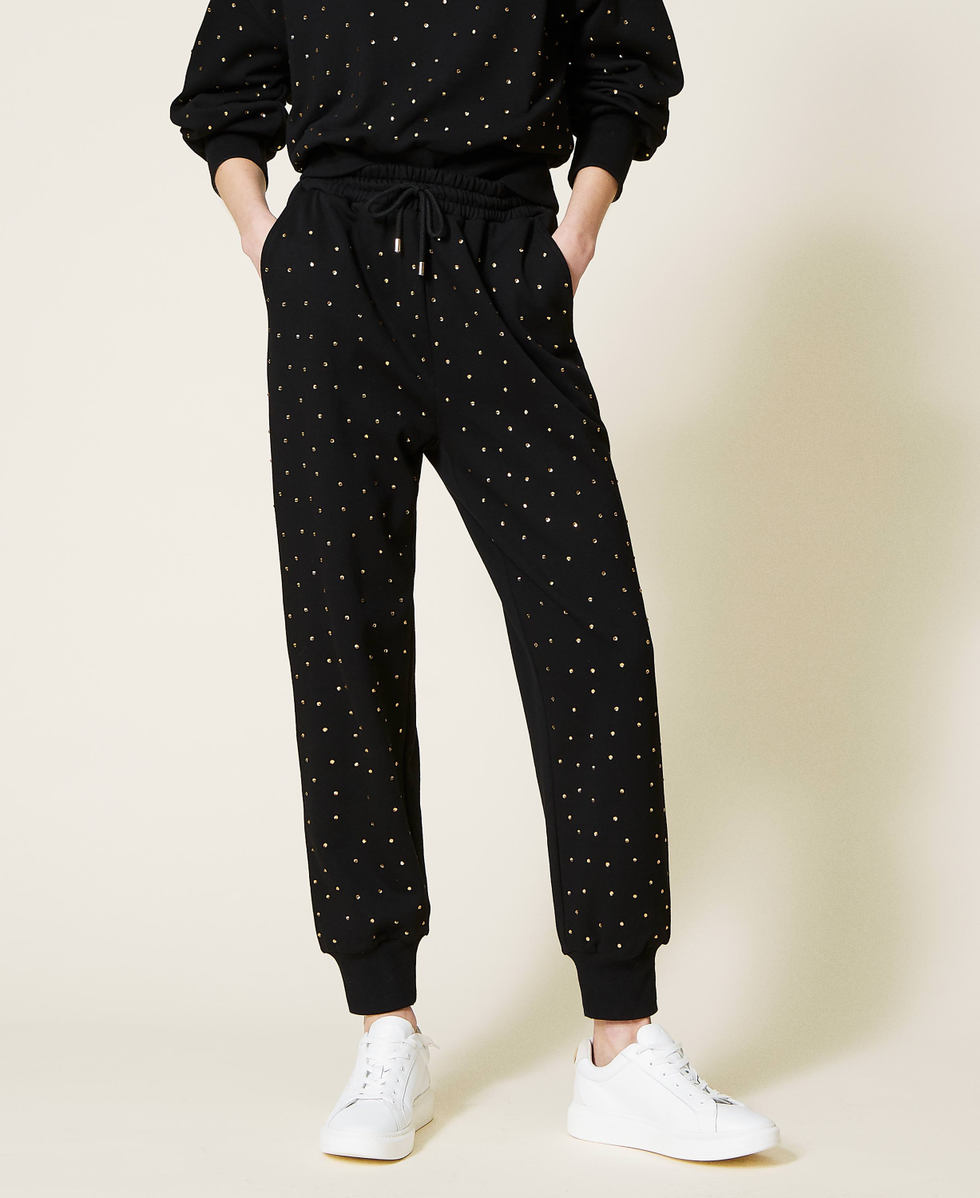 Sweatjoggers mit Strass