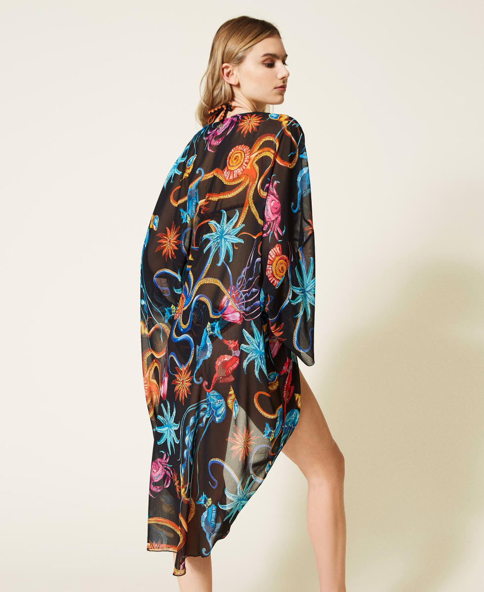 Printed georgette kaftan
