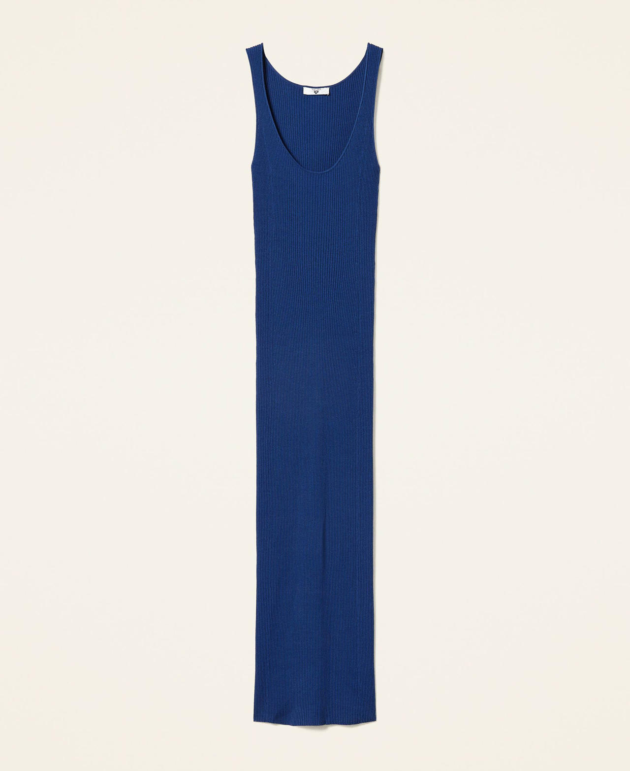 Robe ajustée côtelée Bleu « Summer Blue » Femme 221LB31EE-0S