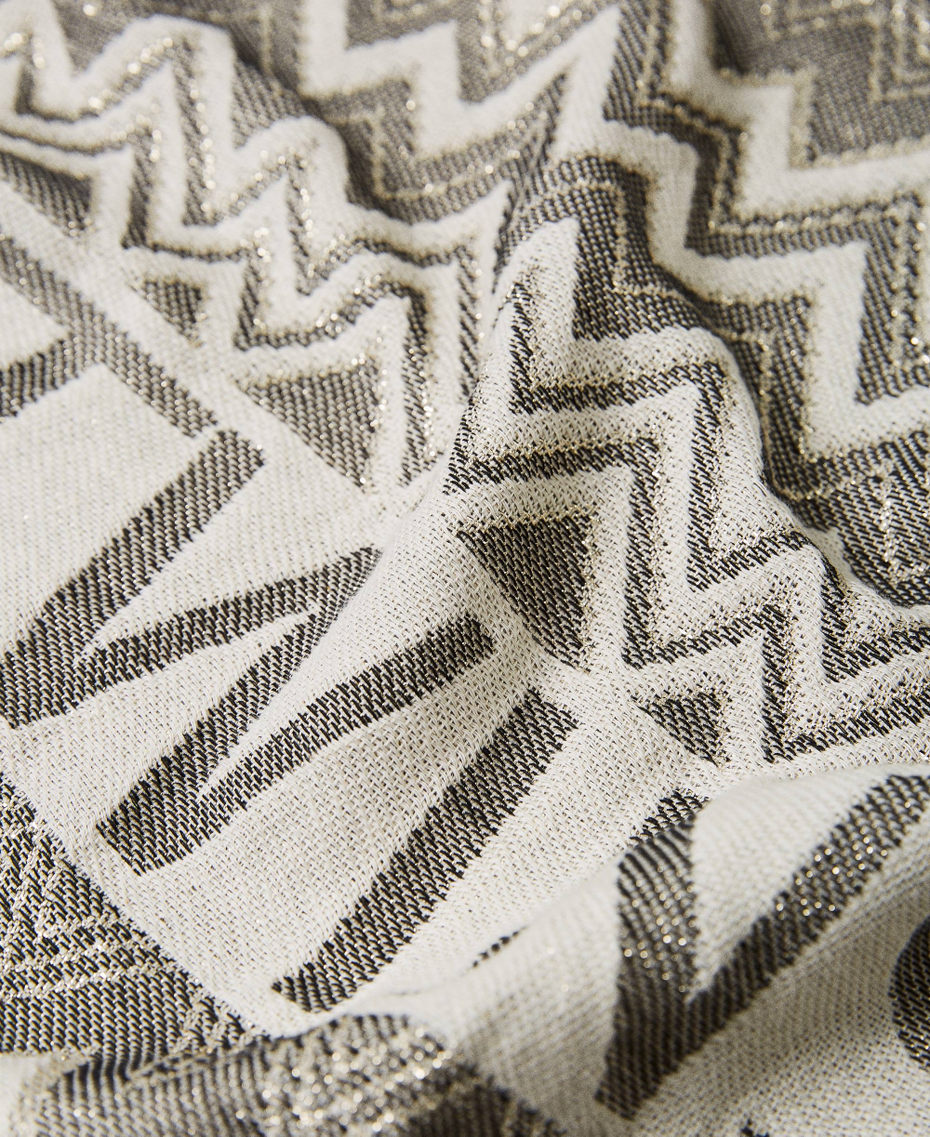 Жаккардовое пляжное полотенце с логотипом и бахромой Шеврон Конопля / Черный женщина 221LB4ZHH-03