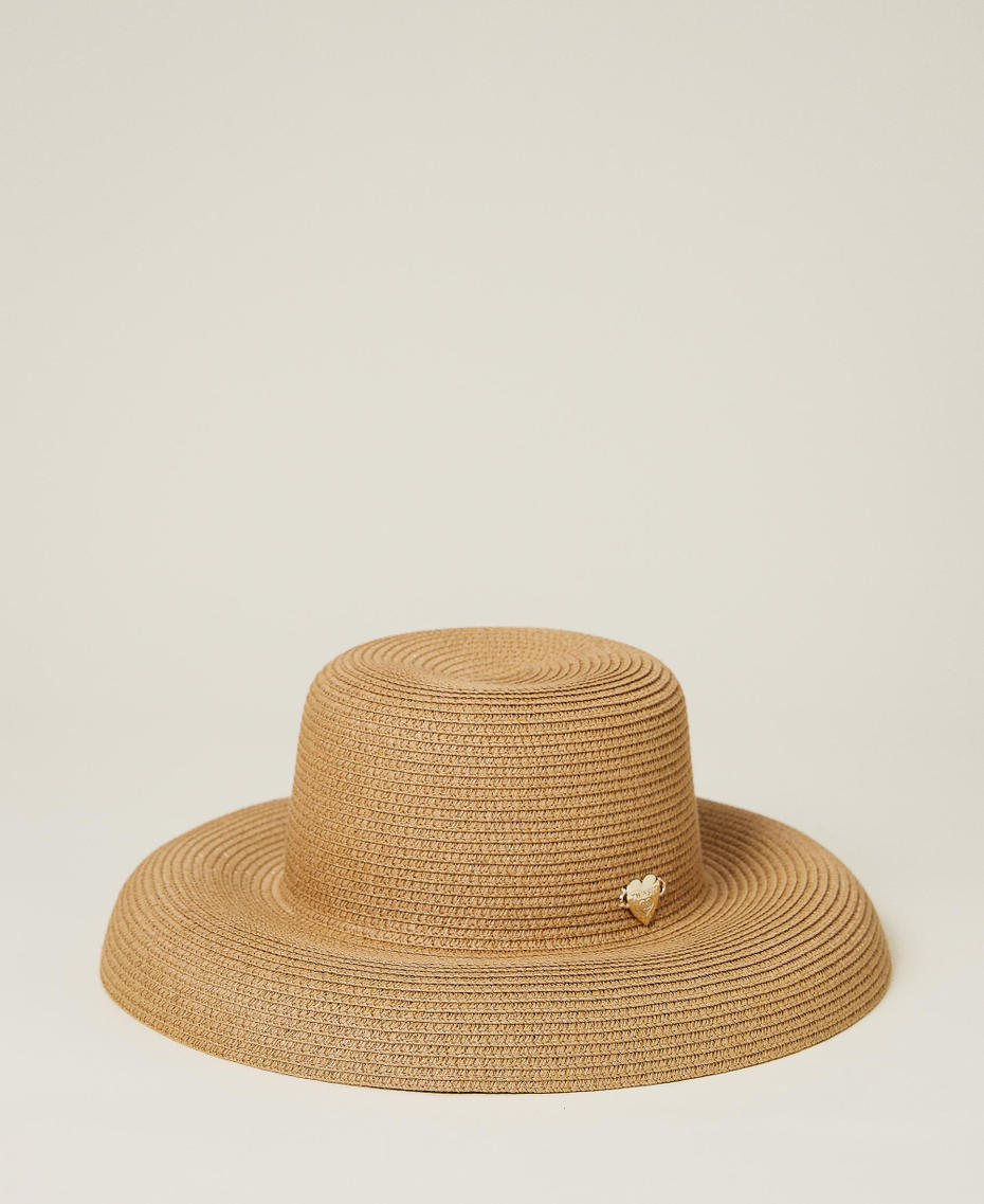 Sombrero de paja de ala ancha Paja Mujer 221LB4ZQQ-01