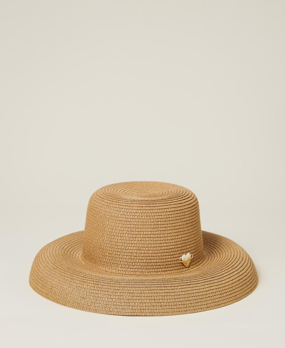 Sombrero de de ala ancha Mujer, Amarillo | TWINSET Milano