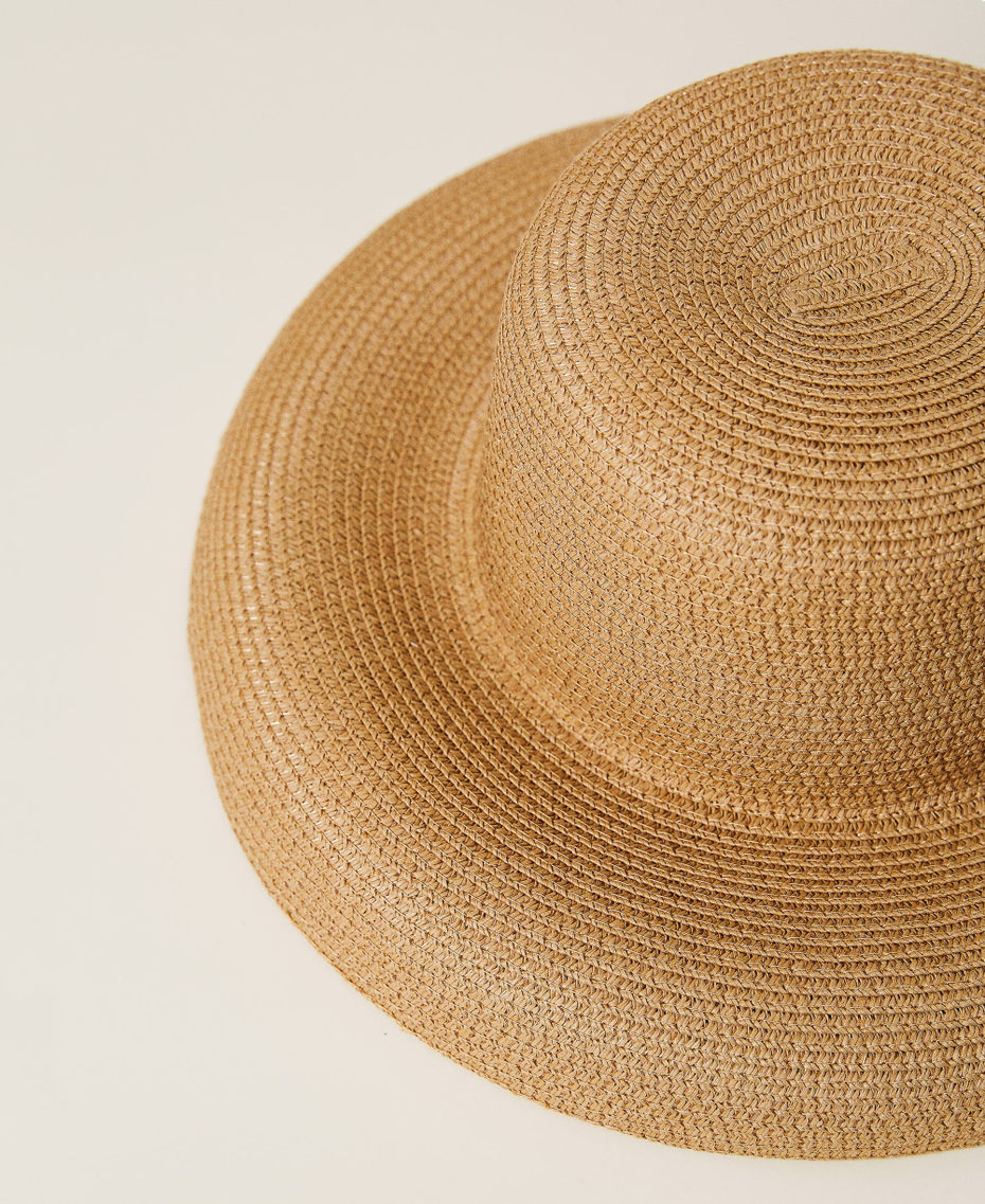 Sombrero de paja de ala ancha Paja Mujer 221LB4ZQQ-03