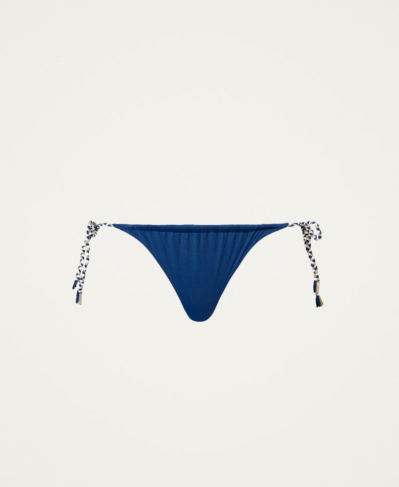 Bikini thong with tie-up laces