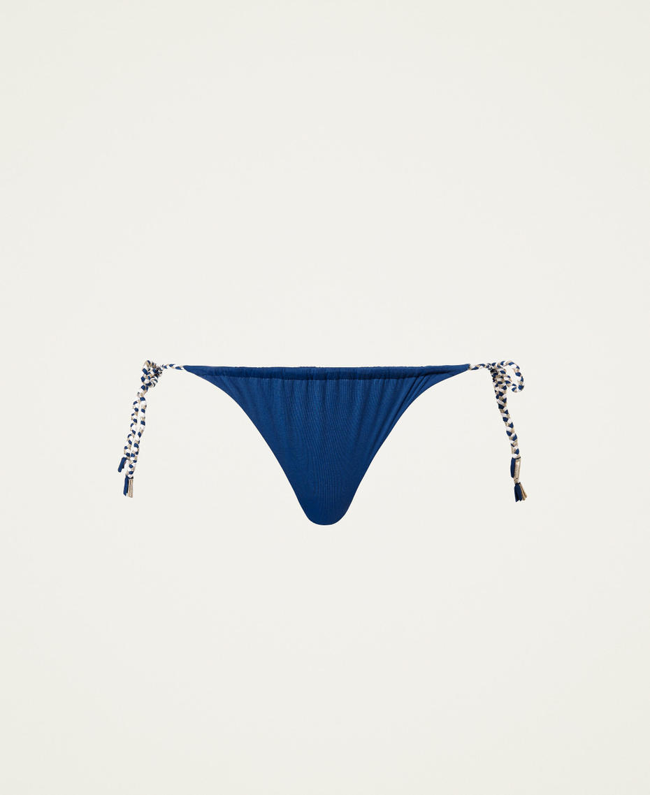 Bikini thong with tie-up laces