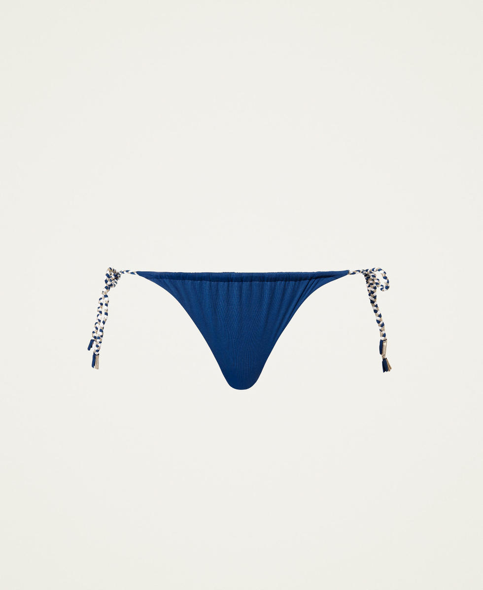 Bikini thong with tie-up laces