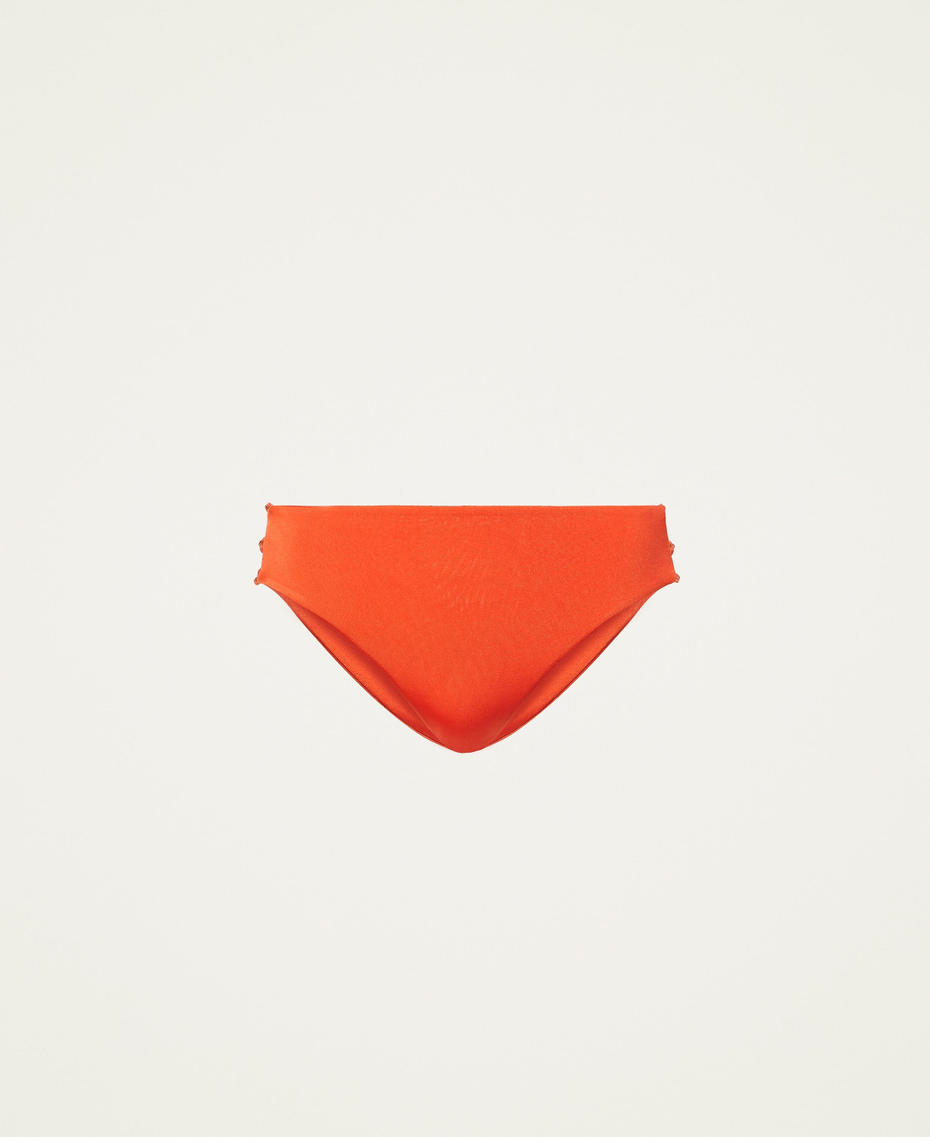 Brazilian bikini bottom with rhinestones "Orange Sun” Orange Woman 221LBMB77-0S